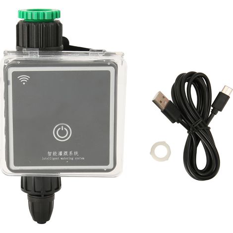 Programmeur d'arrosage WiFi USB 5V, contrôleur d'irrigation intelligent étanche avec télécommande pour jardin, balcon et pelouse, ABS durable (1/5)