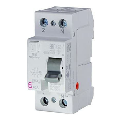Disjoncteur Différentiel 2p 40A 30mA - Monophasé - Protection Électrique - Sécurité Maximale