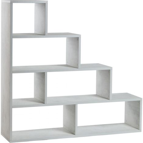 Bibliothèque échelle 150L x 38P x H144 – Finition blanc mat – Sarmog (1/5)