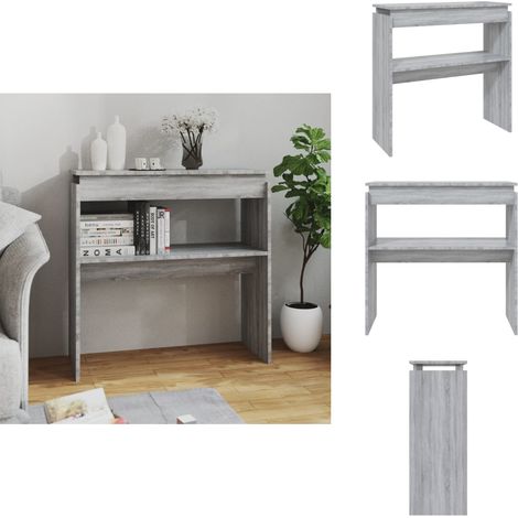 Table console Sonoma gris 80x30x80 cm Bois d'ingénierie - Table Basse - Meuble Rangement - Table D'appoint - Design Minimaliste - Table Console (1/5)