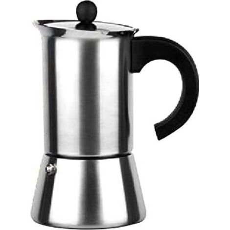 IBILI Moka express Indubasic, 4 tazze, 185 ml, acciaio inossidabile, adatta per l’induzione
