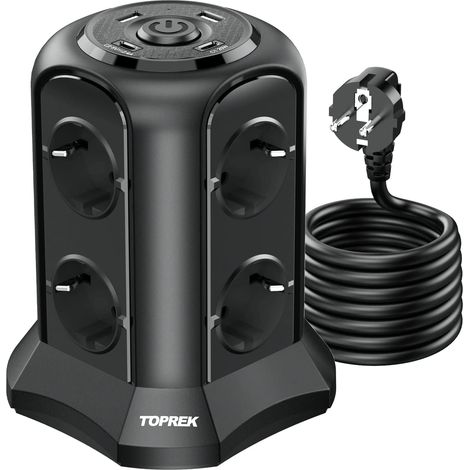 Multiprise avec Interrupteur, 8 Prises Multiprise Electrique avec 2 USB A (1/5)