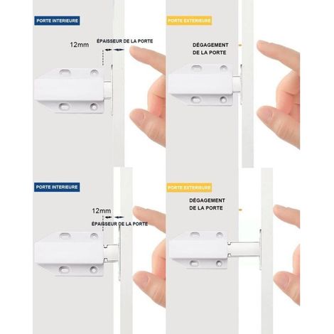 Push to Open 4 Pièces Push Open Poussoir Porte Placard Aimant Fermeture pour Armoire Tiroir Systeme Loquet Magnetique Verrou Poussoir Porte Amortisseur Pour La Porte de Placard (1/3)