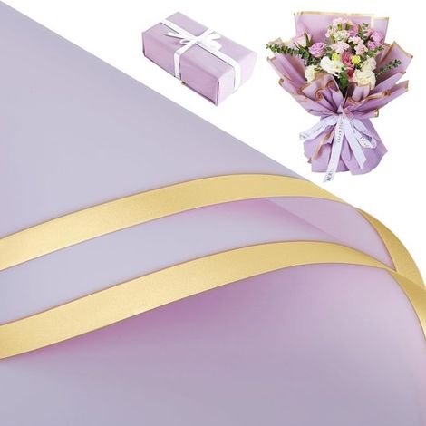 Carta da regalo floreale, carta per fioristi, carta per bouquet, carta da regalo floreale in plastica impermeabile, 20 fogli, 57 x 57 cm, rossa (1/5)
