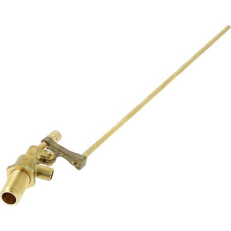 Robinet flotteur en laiton 12-17 – Tige 290 mm – Pression max 4 bars – Clapet caoutchouc NF EN 681-1