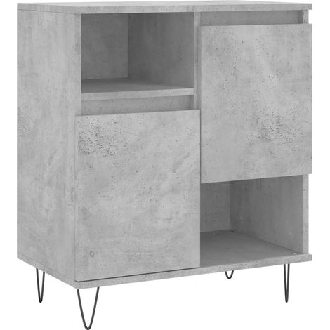 Credenza buffet cassettiera mobile contenitore organizer cucina soggiorno soggiorno 60 x 35 x 70 cm derivati del legno grigio 020031987
