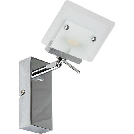 Applique murale orientable LED intégré métal et verre 16cm 6W (1/3)