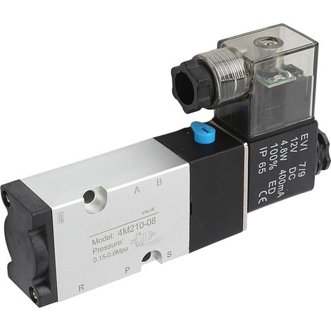 Électrovanne pneumatique 4M210 08, filetage NPT 1/8 pouce, électrovanne de commande d'air comprimé 12 V CC (1/5)