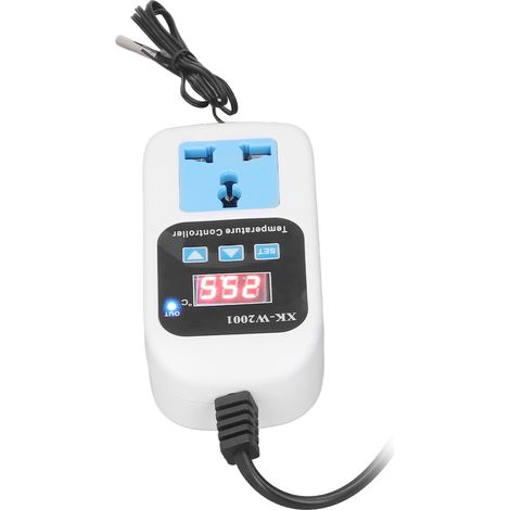 Thermostat électronique numérique avec prise EU, contrôleur automatique réglable pour serre, affichage digital, 110-220V, régulateur de température pour plantes (1/5)
