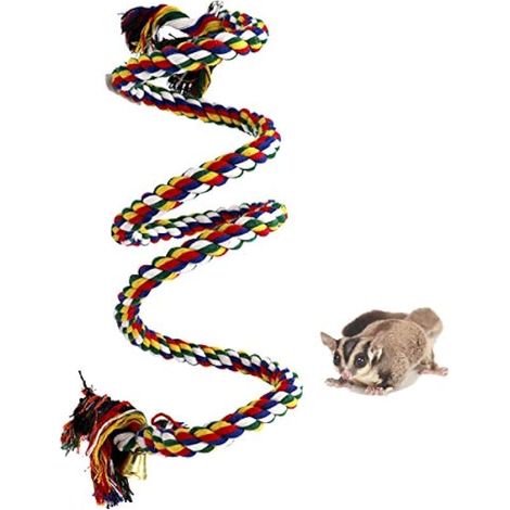 Corde d'escalade pour furet - Corde à suspendre pour cage à oiseaux - Corde d'escalade pour furet, souris, perroquet, chinchilla, rat, gerbille et hamste nain (1/5)