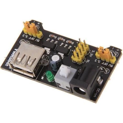 Module d'Alimentation - MB102 - 3.3V/5V - Pour Breadboard Arduino - Noir - Haute Qualité
