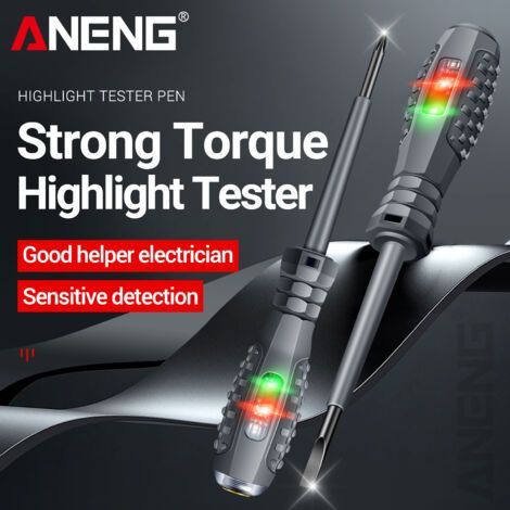 ANENG B05 2Pcs Phillips/Word Screwdriver Electrical Tester, Multi-Function Home Screwdriver with Indicator, Electrician Tools (1/5)