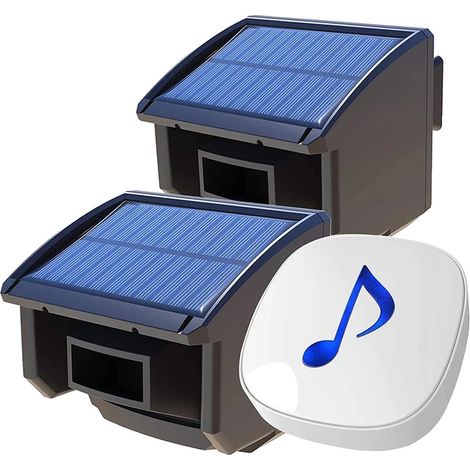 Capteur de mouvement, alimenté par énergie solaire, transmission sans fil, KIT2, Prise EU (1/2)
