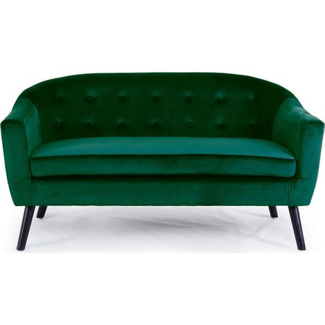 Canapé Scandinave Velours "Lopy" 157cm Vert (1/3)
