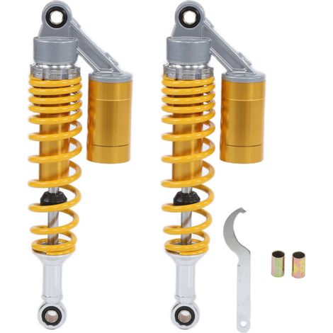 Jeffergarden Paire de ressorts de suspension arrière pour amortisseur de moto de 340 mm pour VTT SUV jaune
