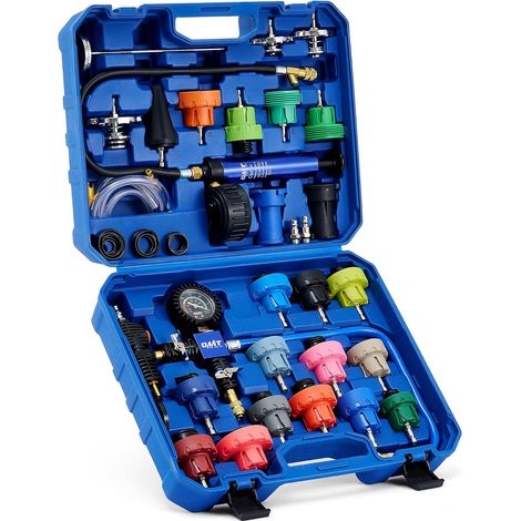 31 PCS Cooling System Pressure Tester Kit and Coolant Filling Universal Radiator Pressure Tester Kit (1/5)