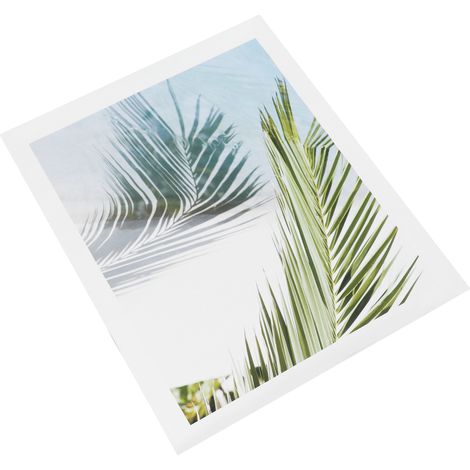 Tableau sans cadre sur toile, orné d'un motif de feuilles vert jaunâtre, idéal pour la chambre, le salon et le bureau. (1/5)