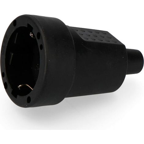 Base pneumatica per elettroerosione in PVC 10/16A 250V T/TL IP44 4,8 mm Nero (confezionato) (1/2)
