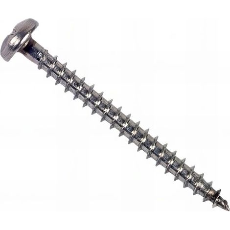 Vis bois tête cylindrique Pozidriv 5 x 50 mm INOX A2 - Boite de 100 pcs - Fixtout VACC05050A2
