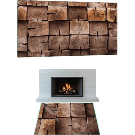CHIMENEA DE CRISTAL TEMPLADO, BASE DE 70x52cm CON GRÁFICOS DE BALE (1/5)
