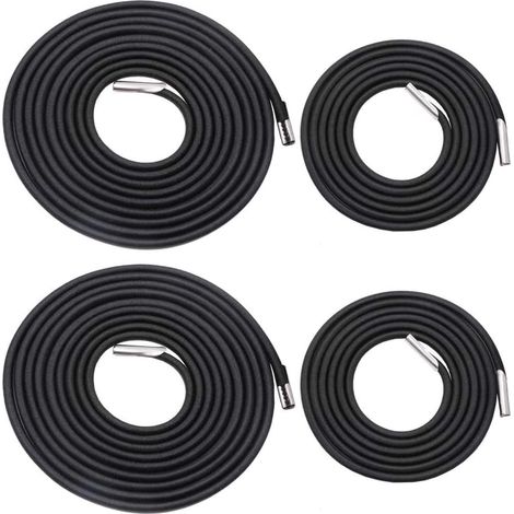 Cordons élastiques de rechange universels pour chaises Zero Gravity, chaises longues et chaises élastiques, lot de 4, noir (1/4)
