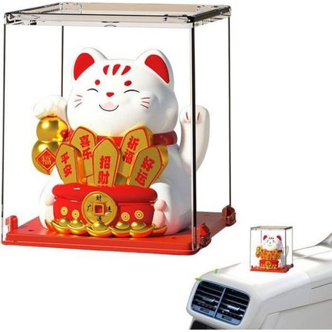 Maneki Neko Solaire - Décoration Voiture Porte-Bonheur à Énergie Solaire - Garniture Intérieure pour Portière - 1 Pièce (1/5)