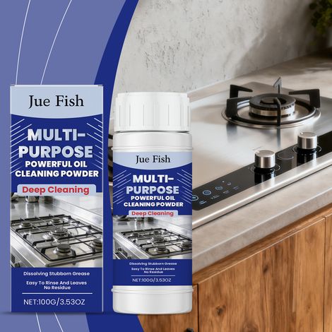 Kitchen cleaning powder, household cleaning powder for oil stains, kitchenware, and stainless steel multi-purpose cleaning product -- 100g -- BIEMMEDUE (1/5)