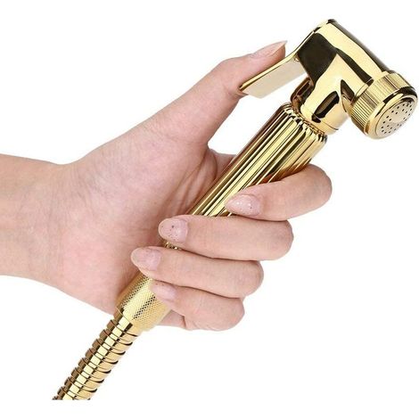 Toilet Hygiene Kit Portable Bidet Hand Shower Wall Mounted Spray/Spray Head/Handheld Shower Set for Personal Care Hygiene Potty Toilet Gold (1/5)