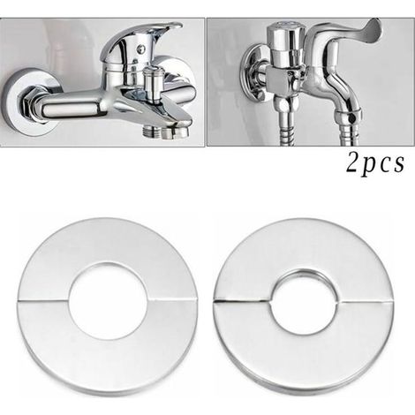 Cubiertas de pared de acero inoxidable para tuberías de agua, grifos de ducha de baño y grifos decorativos. (1/5)