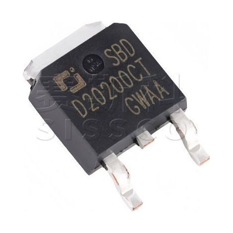 Diode Schottky 200 V 20 A, boîtier CMS SBDD20200CT, Changdian/Changjing, boîtier TO-252-2L, composant électronique, 5 pièces, emballé et expédié.
