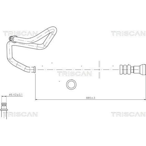 Tuyau hydraulique, direction TRISCAN 8516 16024 FORD 1120160 1347424