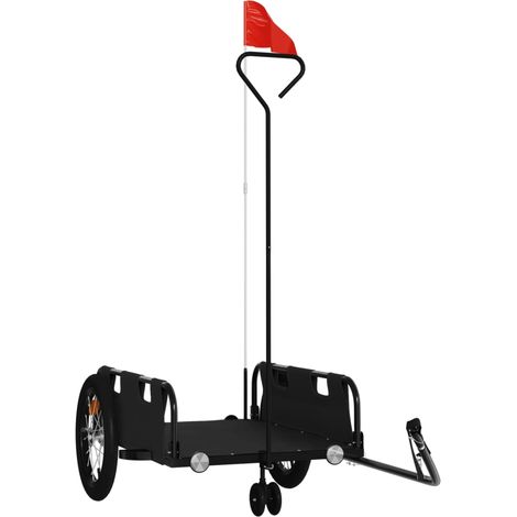 vidaXL Bike Trailer Black Oxford Fabric and Iron