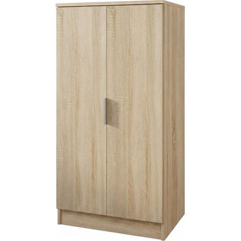 Armadio Multiuso 2 Ante Scarpiera Salvaspazio Con 6 Ripiani Estraibili Mobile Porta Scarpe Ingresso Corridoio Camera Ripostiglio Design Moderno Minimal 108 x 55 x 39.6 Cm Colore Rovere
