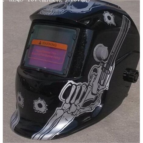 Casque de Soudure Automatique - Masque de Soudure avec 2 Lentilles et 2 Capteurs de filtre à ombre réglables DIN9-13 pour le soudage à l'arc de MIG TIG MAG [Classe énergétique A+++] (1/5)