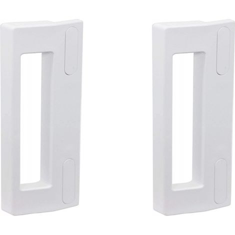 2 PZ MANIGLIA FRIGORIFERO UNIVERSALE BIANCA INTERASSE FORI DA 113 A 166 MF 2 (1/4)