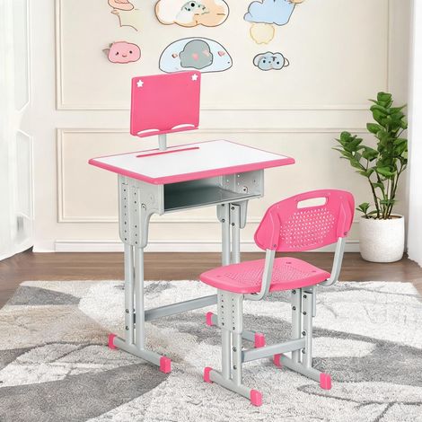 Ensemble table et chaises enfant rose en PP 60 x 45 x 102 cm (1/5)