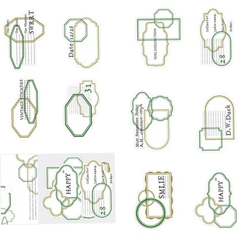 30 autocollants thème boîte dialogue vintage bordure collage étiquettes DIY carnet planificateur album scrapbooking bleu et rouge (1/5)