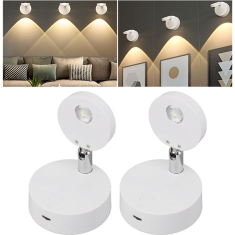 Projecteur LED rechargeable, éclairage pour galerie d'art, applique murale RGB, mini-éclairage de vitrine 13 couleurs, applique murale rotative RGB. (1/5)