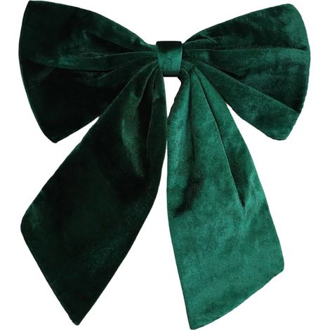 Ciondolo decorativo natalizio in velluto con papillon - Verde
