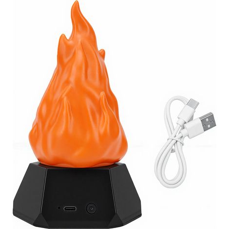 Lampada a forma di fuoco d'artificio ricaricabile con effetto lampeggiante realistico, portatile, con illuminazione regolabile e multifunzionale. (1/5)