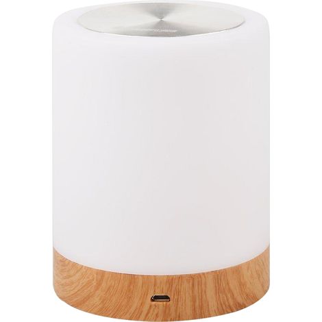 Veilleuse LED rechargeable à sept couleurs + lumière chaude réglable, effet bois créatif, lampe de chevet tactile, lumière d'ambiance (1/3)
