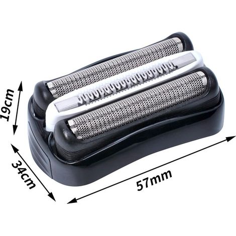 2er-Pack 32B Scherköpfe, kompatibel mit Braun Series 3 Elektrorasierern 3090cc, 3050cc, 3040s, 3020, 340 und 320, inklusive Bürste (1/4)
