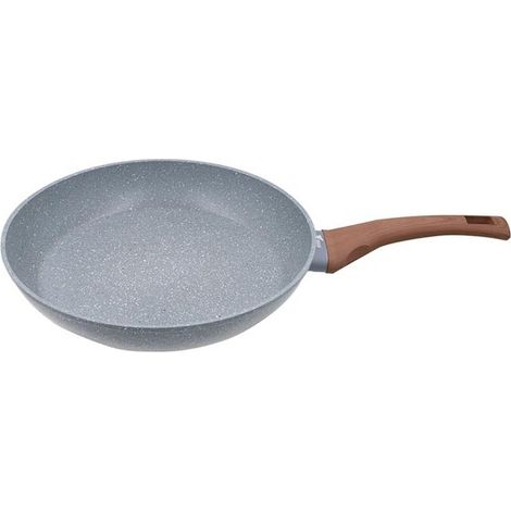 Poêle Thulos avec revêtement antiadhésif effet pierre Ø26 cm. Manche en bakélite effet bois au toucher doux