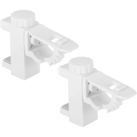 Pair 2 Pcs Porte Rideau sans PerçAge Support Tringle Rideau Porte Titulaire Barre Transversale Réglable Tringle à Rideaux pour La Maison Ou Salle De Bain Penderie