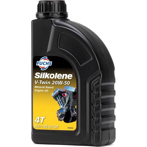 Huile moteur minérale SILKOLENE FUCHS V-TWIN 20W-50 4L (CUB)