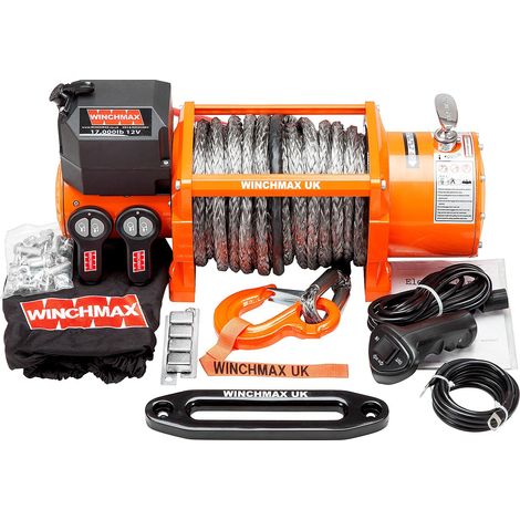 17,000lb (7,711kg) Original Orange 24v Electric Winch, Dyneema Rope, Twin Wireless Remote Control (1/5)