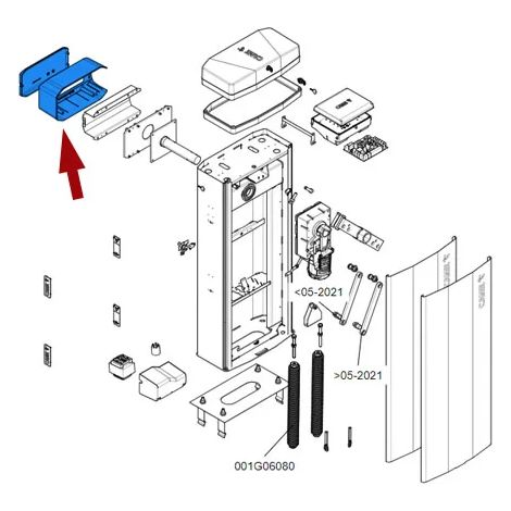 came pièce détachée couvercle fixation tige gt8 88003-0102 (1/3)