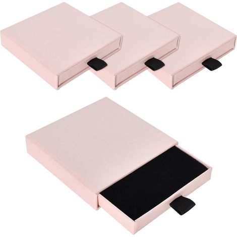 Boîte-Cadeau à Bijoux,4 PCS Présentoir à Bijoux en Papier Coffrets Cadeaux,8 8 1.7 cm Petite Boîte-Cadeau,Bracelet Cadeau Boîte, Ecrin Bijoux,pour Bracelet, Boucles d'oreilles, Collier, Bague (1/5)