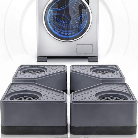 Patins anti-vibrations pour lave-linge, lot de 4, pieds anti-vibrations et anti-bruit pour lave-linge et sèche-linge, 4,5 cm (1/3)