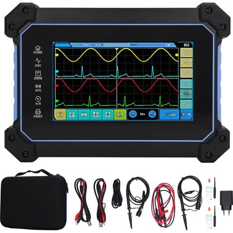 Oscilloscope numérique HANTEK 4 canaux 250MHz, écran tactile multifonction, tablette portable avec prise UE 100-240V (1/5)